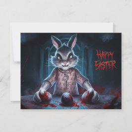 Poscards Happy Easter Lapin Oeuf Horror 05 ポストカード