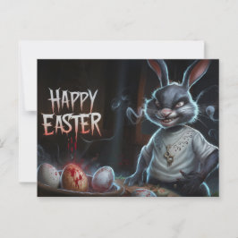 Poscards Happy Easter Lapin Oeuf Horror 06 ポストカード