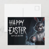 Poscards Happy Easter Lapin Oeuf Horror 07 ポストカード (正面/裏面)