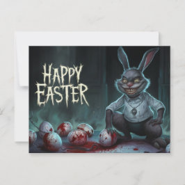 Poscards Happy Easter Lapin Oeuf Horror 08 ポストカード