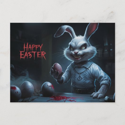 Poscards Happy Easter Lapin Oeuf Horror 10 ポストカード (正面)