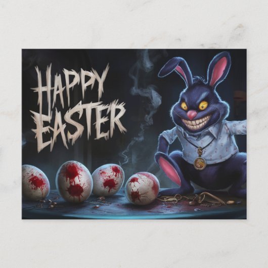 Poscards Happy Easter Lapin Oeuf Horror 11 ポストカード (正面)