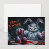 Poscards Happy Easter Lapin Oeuf Horror 12 ポストカード (正面/裏面)