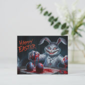 Poscards Happy Easter Lapin Oeuf Horror 12 ポストカード (スタンド正面)
