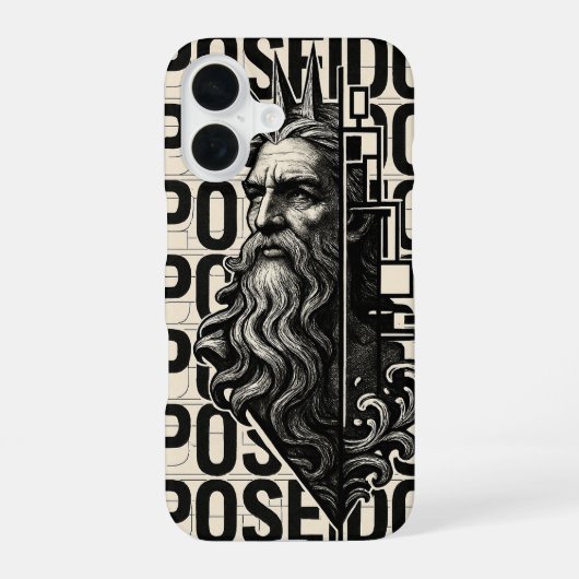 Poseidon | ギリシャ神話の神 iphone カバー (裏面)