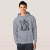 Poseidon God of the Sea Mythology Sketch Art Hoodi パーカ (正面フル)