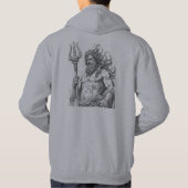 Poseidon God of the Sea Mythology Sketch Art Hoodi パーカ (裏面)