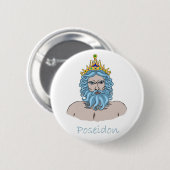Poseidon - Greek God Badge 缶バッジ (正面&裏面)