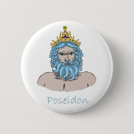 Poseidon - Greek God Badge 缶バッジ