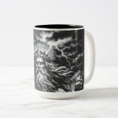 Poseidon — Lord of the Deep by BurnsInHell ツートーンマグカップ (正面右)