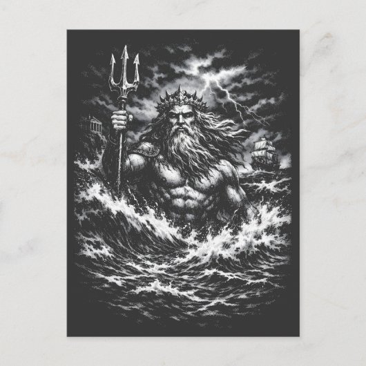 Poseidon — Lord of the Deep by BurnsInHell ポストカード (正面)