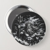 Poseidon — Lord of the Deep by BurnsInHell 缶バッジ (正面&裏面)