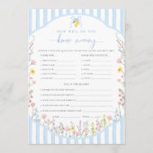 Posey How Well Do You Know Mommy Game 招待状 (正面)