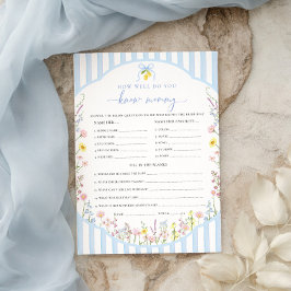 Posey How Well Do You Know Mommy Game 招待状