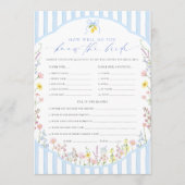 Posey How Well Do You Know The Bride Game 招待状 (正面)