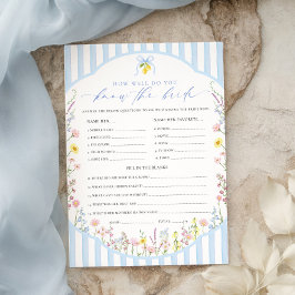 Posey How Well Do You Know The Bride Game 招待状