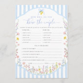 Posey How Well Do You Know The Couple Game 招待状 (正面)