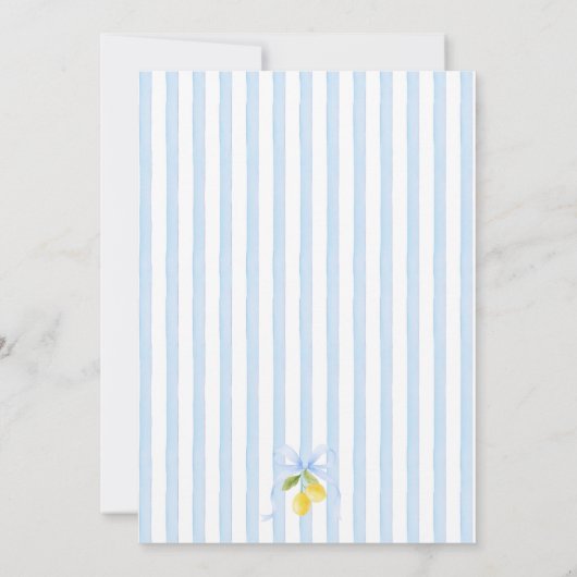 Posey Wildflower Blue Bow Bridal Shower Invitation 招待状 (裏面)