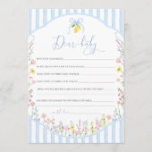 Posey Wildflower Dear Baby ゲーム 招待状 (正面)