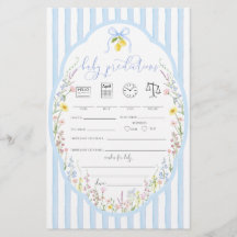 Posey Wildflowers Blue Bow ベビー予測ゲーム
