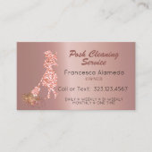 Poshクリーニングサービスバラゴールドフォイルピンクテンプレート 名刺 (正面)