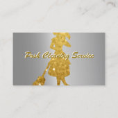 Poshクリーニングサービス金属鋼金ゴールドテンプレート 名刺 (裏面)