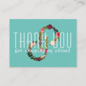 Poshフローラロゴありがとうご注意 名刺 (正面)