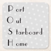 POSHポートアウトスターボードホーム スクエアペーパーコースター (正面)
