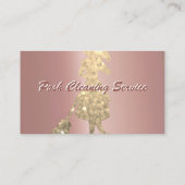 Posh洗浄サービス金属バラ金ゴールドテンプレート 名刺 (裏面)