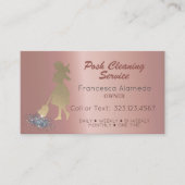 Posh洗浄サービス金属バラ金ゴールドテンプレート 名刺 (正面)