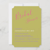 Posh ミニマル Bridal Shower Invitation 招待状 (正面)