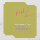 Posh ミニマル Bridal Shower Invitation 招待状 (正面/裏面)
