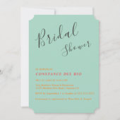 Posh ミニマル Bridal Shower Invitation 招待状 (正面)