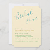 Posh ミニマル Bridal Shower Invitation 招待状 (正面)