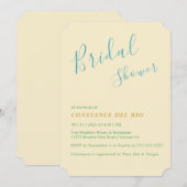 Posh ミニマル Bridal Shower Invitation 招待状 (正面/裏面)