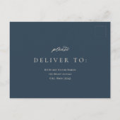 Posh 縁ど Wedding RSVP Reply Response Card ポストカード (裏面)