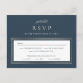 Posh 縁ど Wedding RSVP Reply Response Card ポストカード (正面)