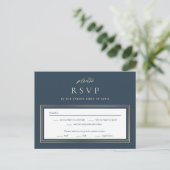 Posh 縁ど Wedding RSVP Reply Response Card ポストカード (スタンド正面)