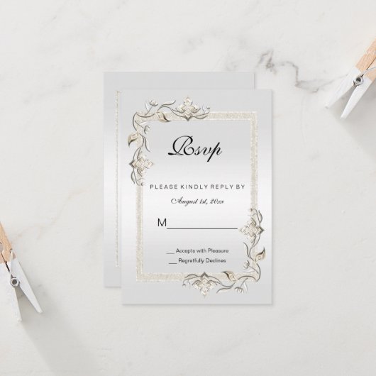 Posh 70thプラチナ誕生日RSVP (正面/裏面インサイチュ)