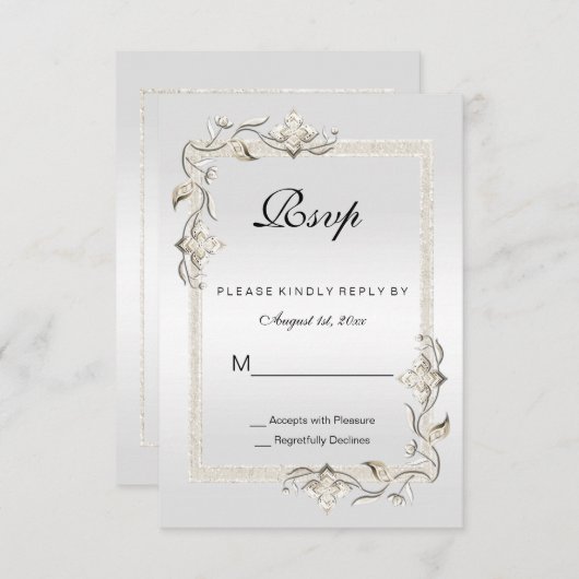 Posh 70thプラチナ誕生日RSVP (正面/裏面)