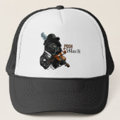 Posh Black Frenchie Bulldog    キャップ (正面)