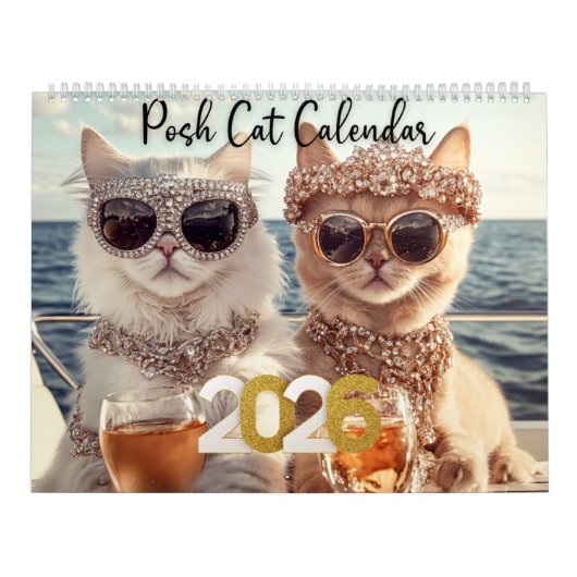 Posh Catカレンダー2025 Cat カレンダー (カバー)
