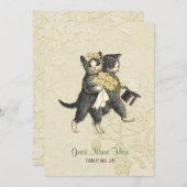 Posh Cats – デュアルユース結婚ズ – エスコートカード – 3a 招待状 (正面/裏面)