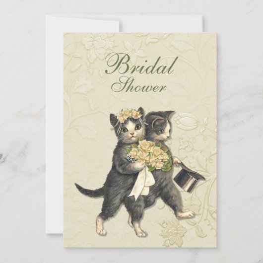 Posh Cats Bridal Shower Invitation 招待状 (正面)