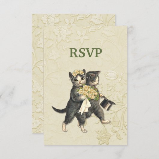 Posh Cats Wedding RSVP 2 (正面/裏面)