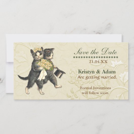 Posh Cats Wedding Save the Date セーブザデート (正面)