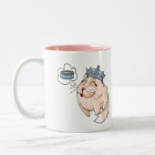 Posh Kitty Dreaming of Caviar  ツートーンマグカップ (左)