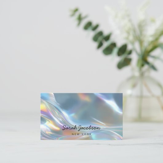 Posh Luxury Opal Iridescent Style 名刺 (スタンド正面)