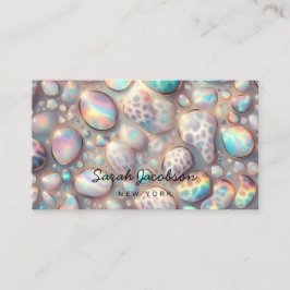 Posh Luxury Opal Iridescent Style 名刺