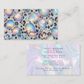 Posh Luxury Opal Iridescent Style 名刺 (正面/裏面)